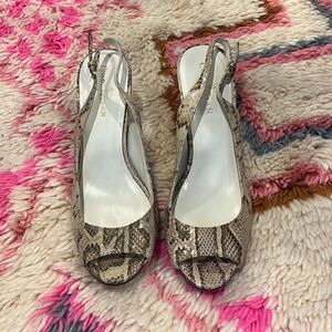 Cole Haan Snake Skin Peep-toe sandal